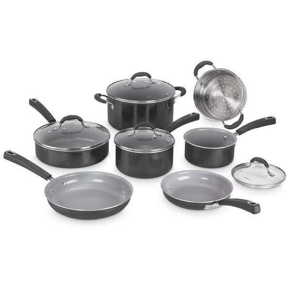 Cuisinart Ceramica XT Nonstick 11-Piece Cookware Set (Black). Opens flyout.