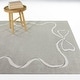 preview thumbnail 1 of 3, Rachel Bows Border Area Rug 5'3" x 7' - Grey