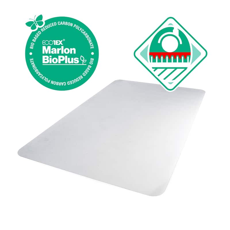 Floortex® Ecotex® BioPlus Eco Friendly Carbon Neutral Polycarbonate Chair Mat for Carpet - 29" x 47"