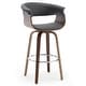 preview thumbnail 58 of 186, 26"/29" Faux Leather Swivel Bar Stools, Wood Counter Stool Grey - Bar Height