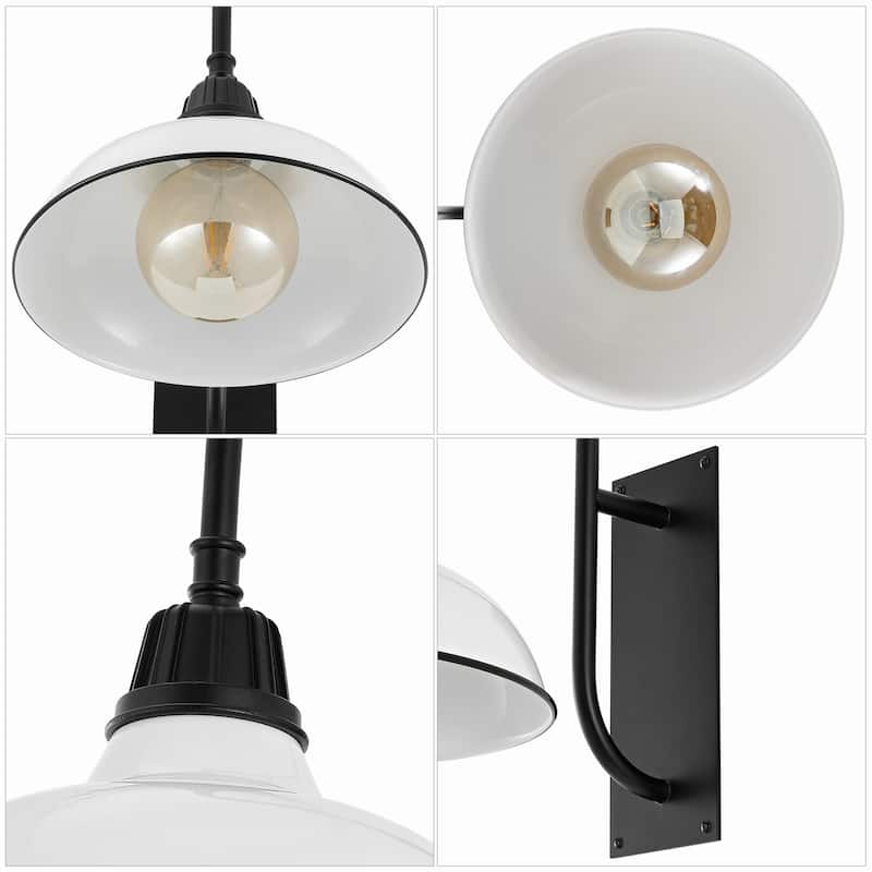 Wallace 12.25" Indoor/Outdoor LED Gooseneck Arm Sconce, By JONATHAN Y