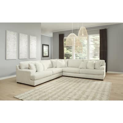 Signature Design by Ashley Zada Ivory 3-Piece Sectional - 130"W x 130"D x 38"H