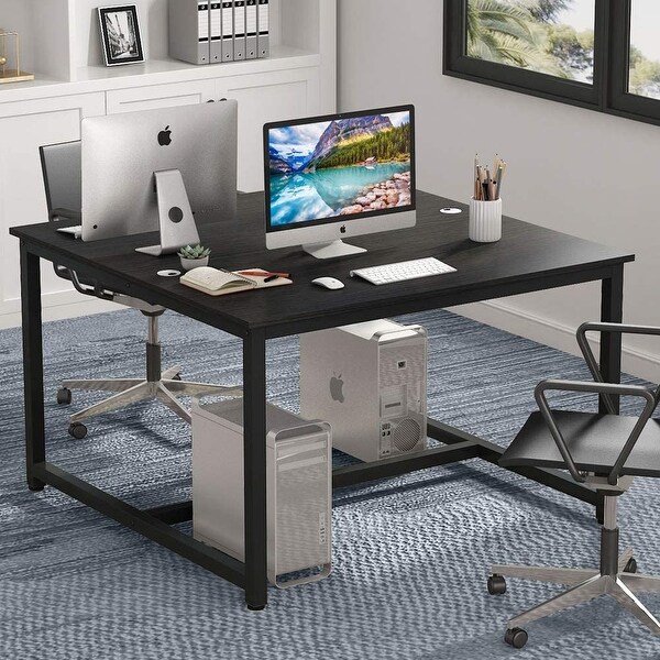 47x47 inch Computer Desk Two Person Desk Double ...