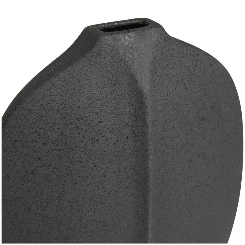 Ceramic Textured Decorative Vase - Set of 2 White or Black - CosmoLiving by Cosmopolitan