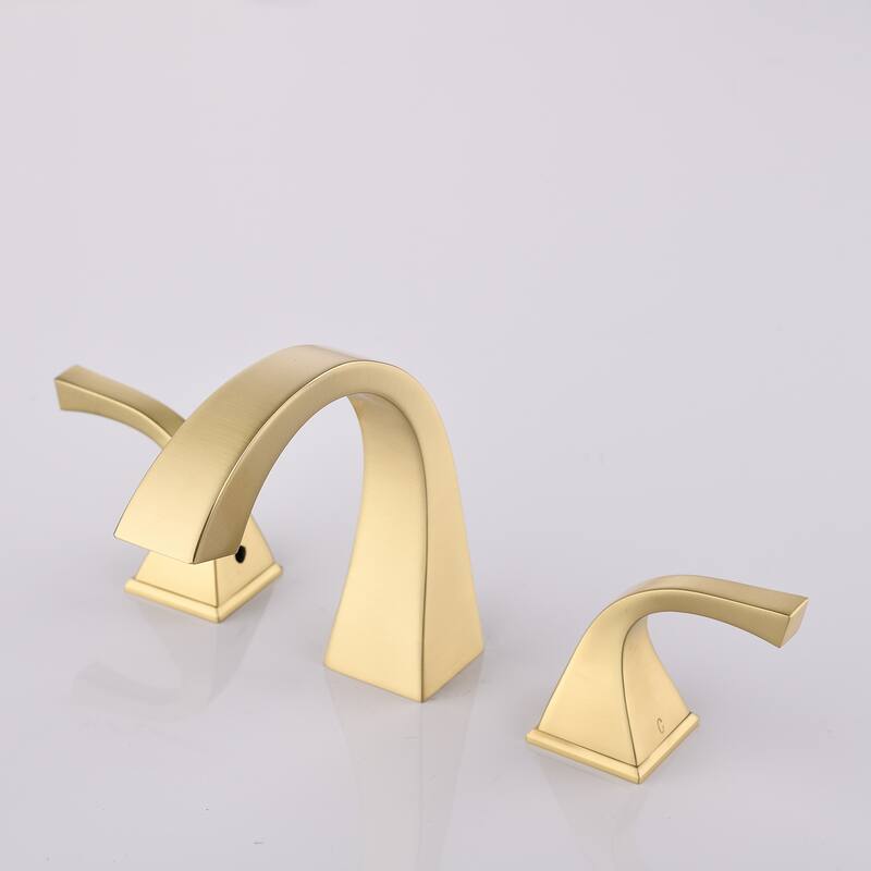 BATHLET Artistic Arc Widespread Bathroom Faucet With Drain