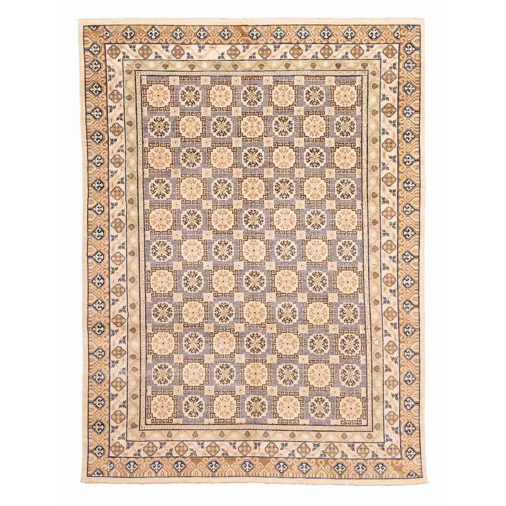 ECARPETGALLERY Hand-knotted 18 Of 20 Pak Finest Mamluk Cream Wool Rug - 8'10 x 11'7