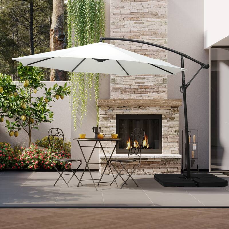 Weller 10-foot Offset Cantilever Hanging Patio Umbrella