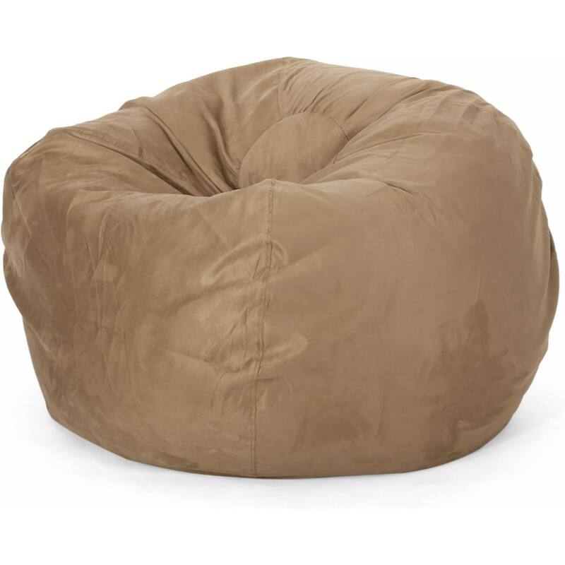Comfortable High-Density Foam Bean Bag Chair for Kids and Adults, with Removable Microsuede Cover