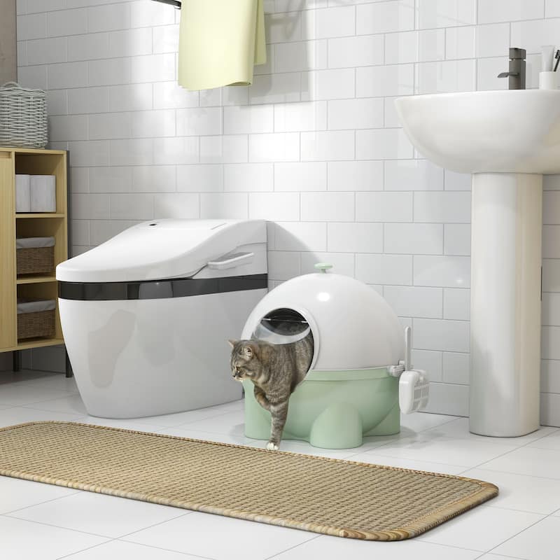 PawHut Hooded Cat Litter Box