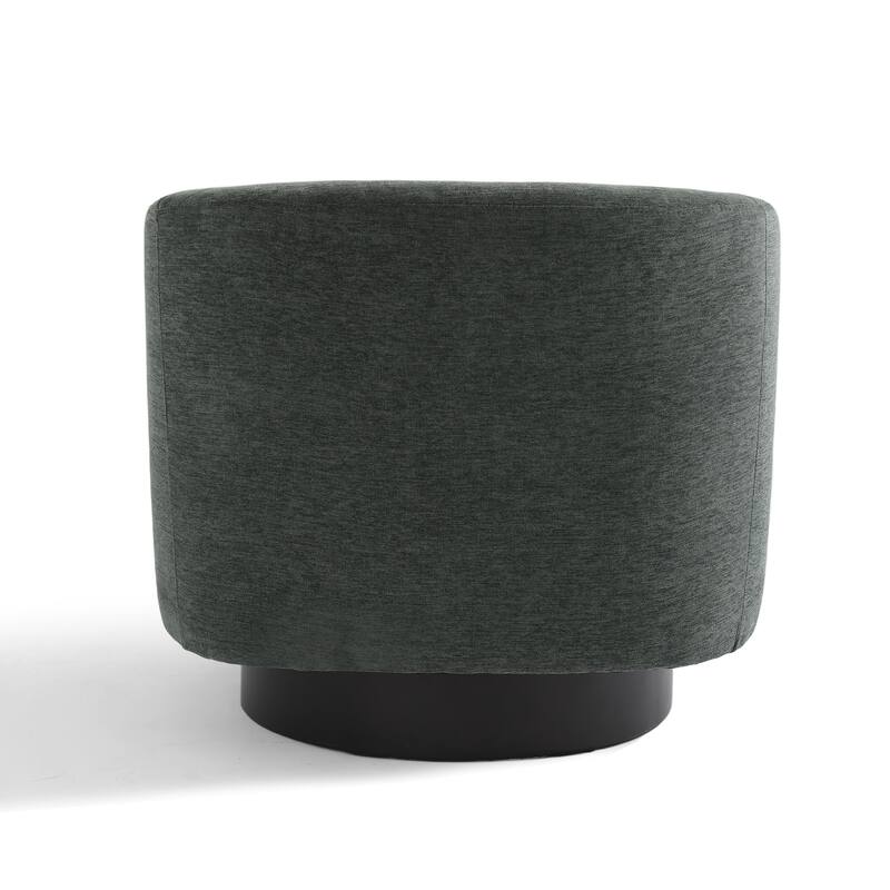 Modern Upholstered Barrel Chair Swivel Accent Chair for Living Room