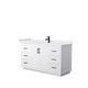 preview thumbnail 19 of 168, Miranda Single Vanity Set, Cultured Marble Top, No Mirror 60-Inch Single - White, Black Trim, White Cultured Marble Top