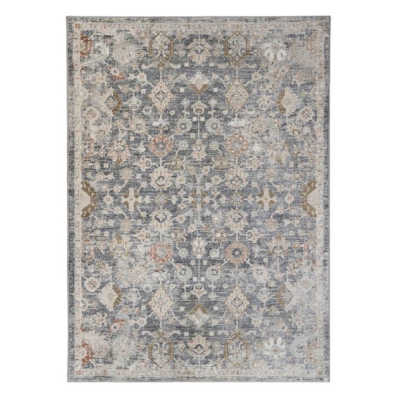 HomeRoots Medallion Transitional Runner Area Rug - 94.00 in. x 30.00 in. x 0.30 in.