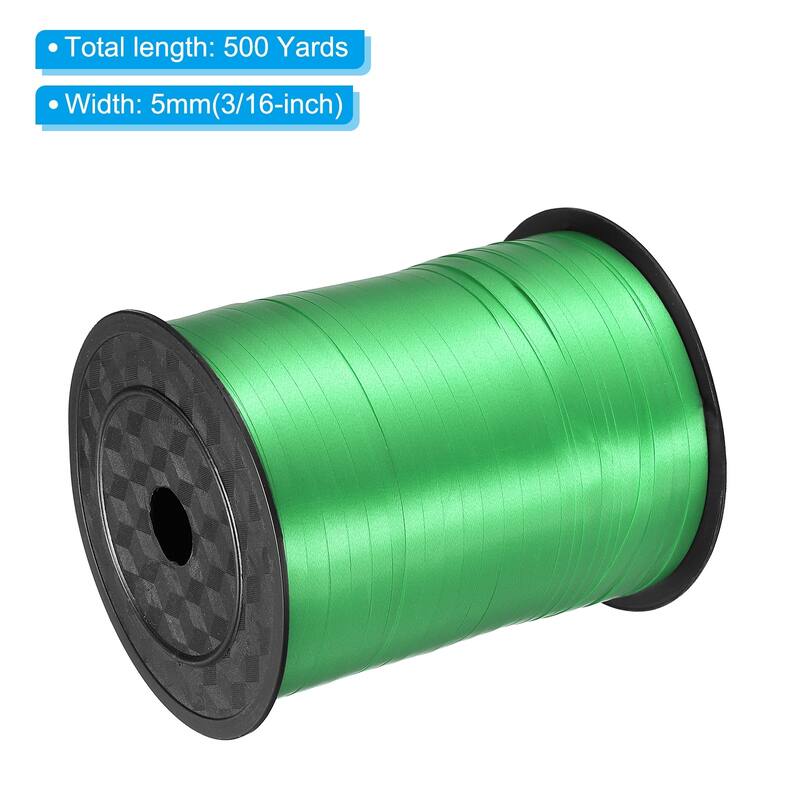 Curling Ribbon Crimped Balloon String Metallic 3/16" for Decoration - Dark Green - 500 Yards