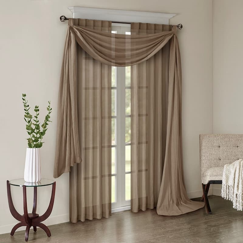 Solid Crushed Curtain Panel Pair(2 Pcs Window Panels)