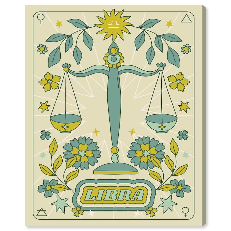 Libra Stars Card Canvas by Art Remedy, Gallery Wrapped - 24" x 30"