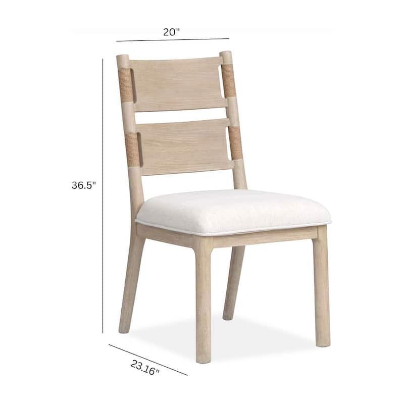 Salt Life Home Sunset Cove Sanibel Brown Upholstered Side Chair Two Pack - 20''W x 23.16''D x 36.5''H