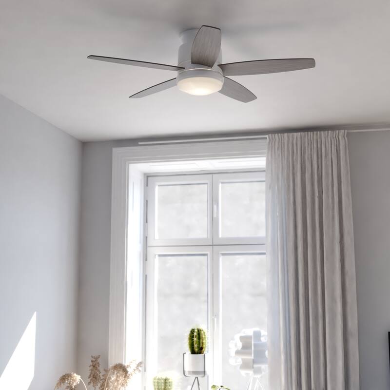 Armon Flush Mount 44-in. Ceiling Fan with LED Light Kit and Remote