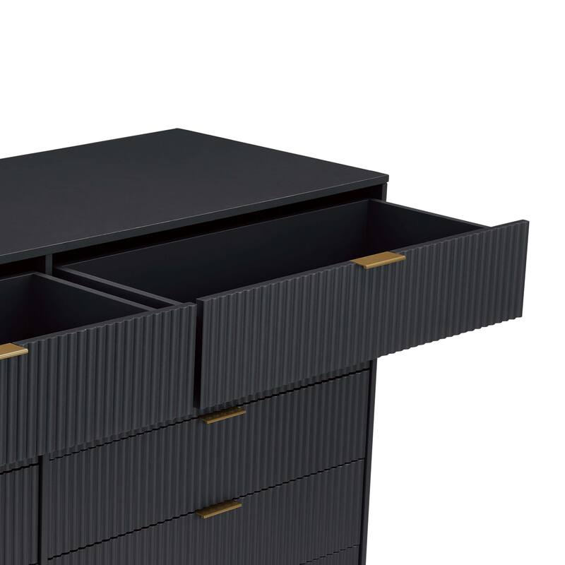 Manhattan Comfort 3-Piece Dumbo Modern Multi Dresser Nighstand Set