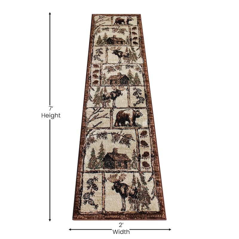 Wildlife Themed Plush Indoor Area Rug