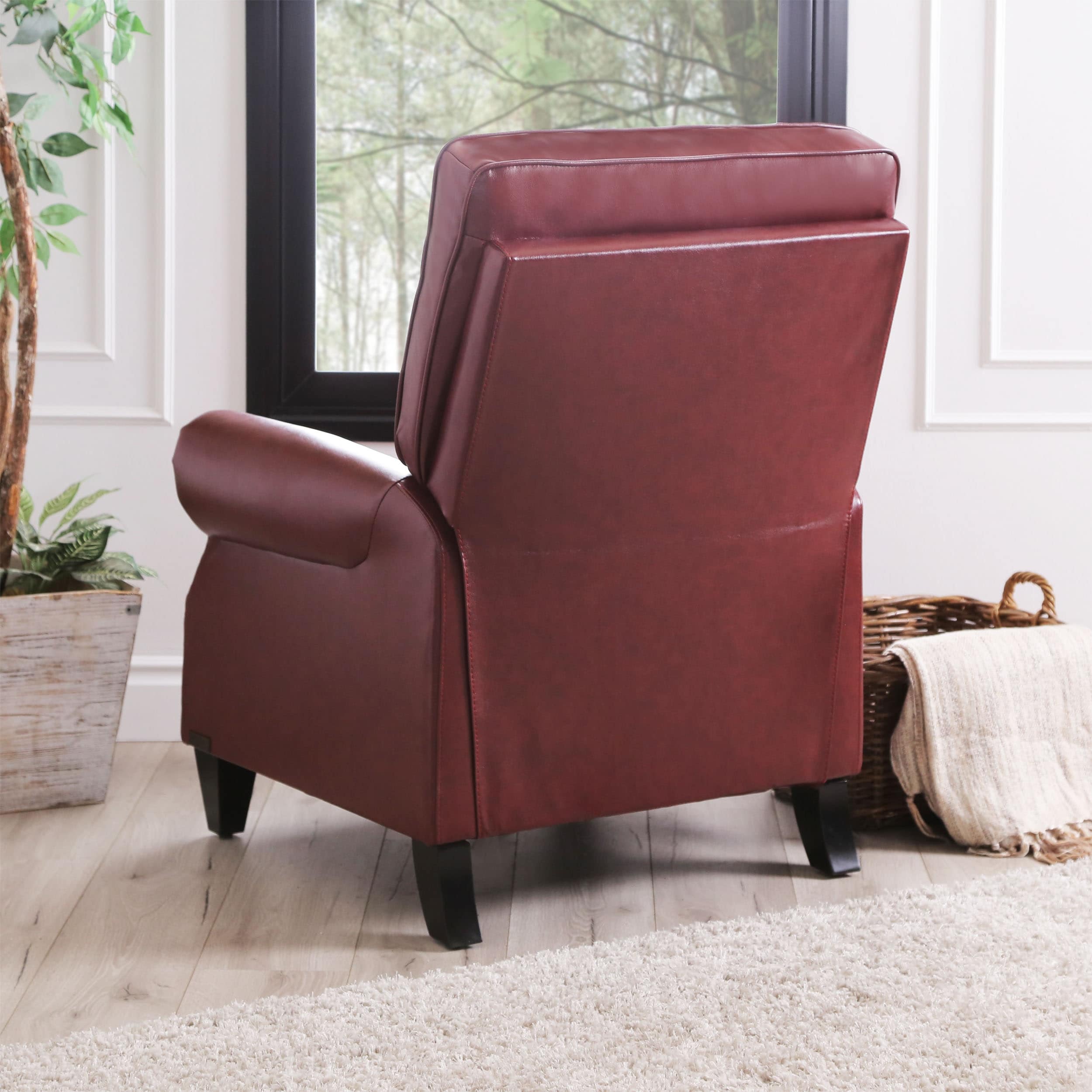 Abbyson carla bonded outlet leather pushback recliner