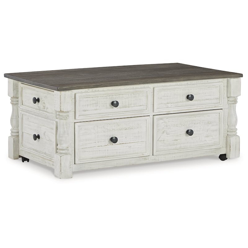 Signature Design by Ashley Havalance White/Gray Lift Top Cocktail Table - 26"W x 46"D x 20"H