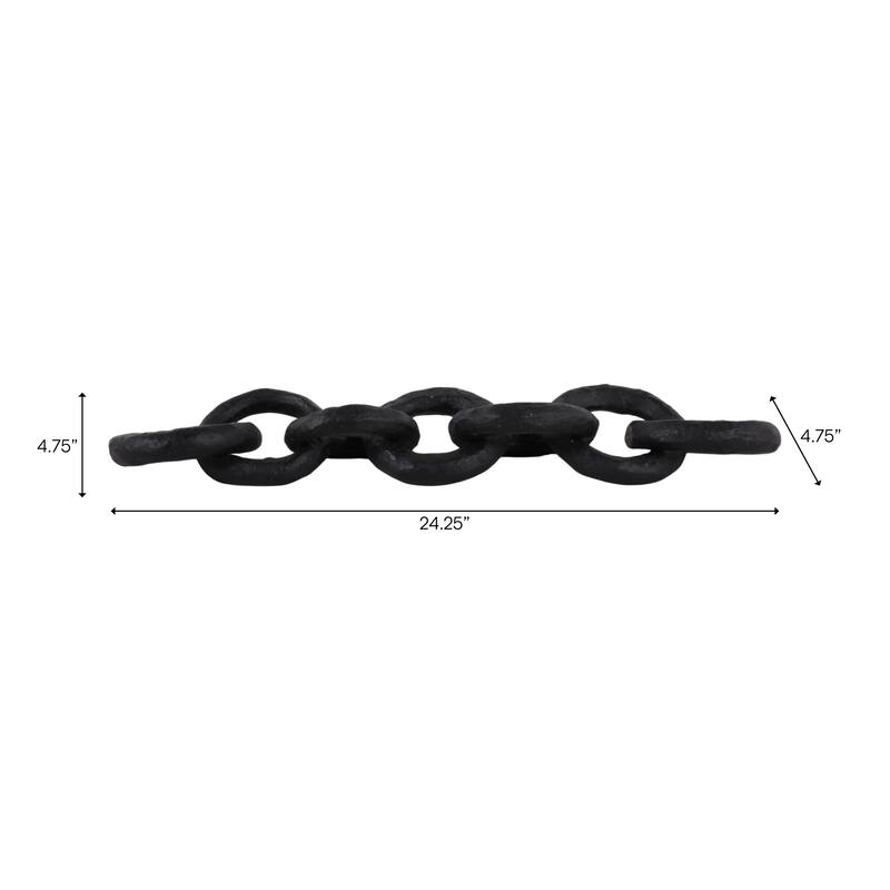 Metal Object Linked Rings Sculpture Interlocking Circular Chain Design