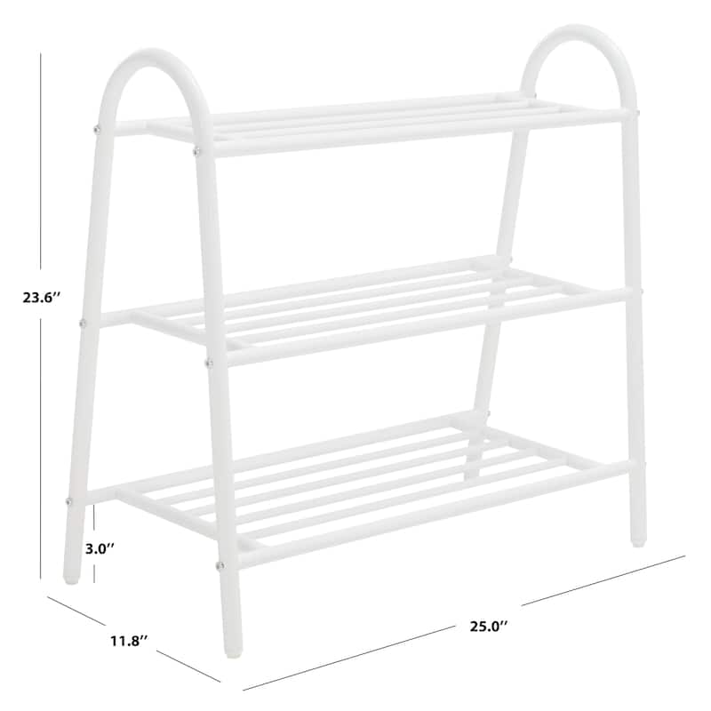 SAFAVIEH Home Collection Mira Storage Shoe Rack - 25" W x 12" D x 24" H