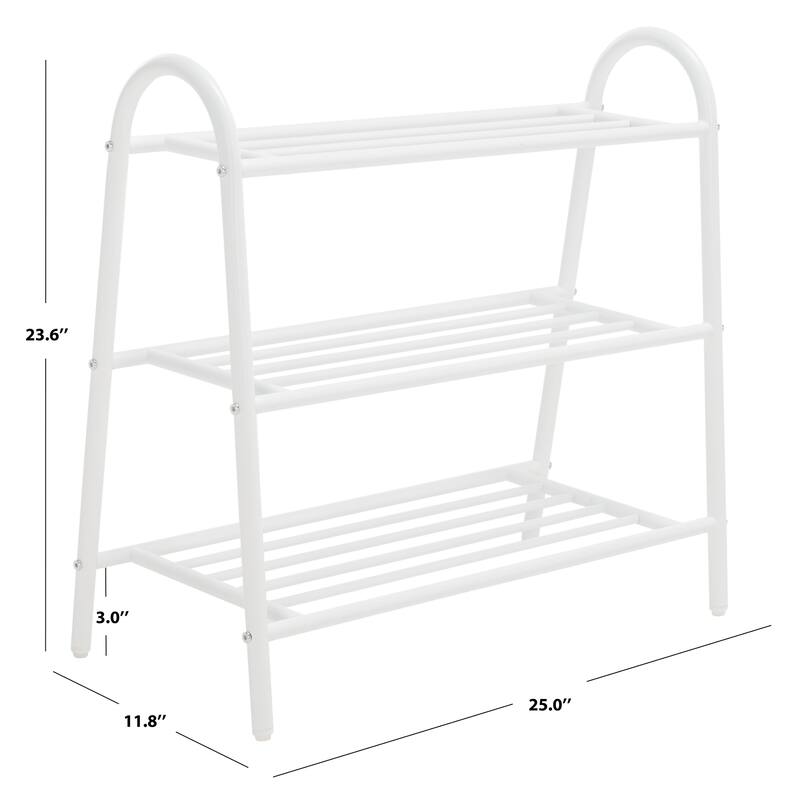 SAFAVIEH Ubbina Storage Shoe Rack - 25" W x 12" D x 24" H - 25Wx12Dx24H