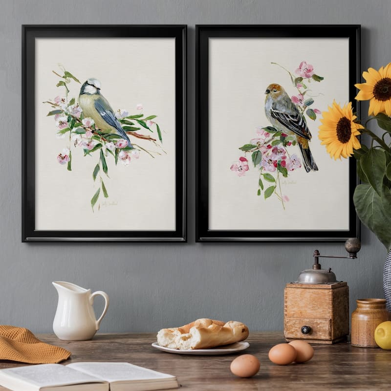 Spring Song Blue Bird Premium Framed Print - Ready to Hang - Multi-Color