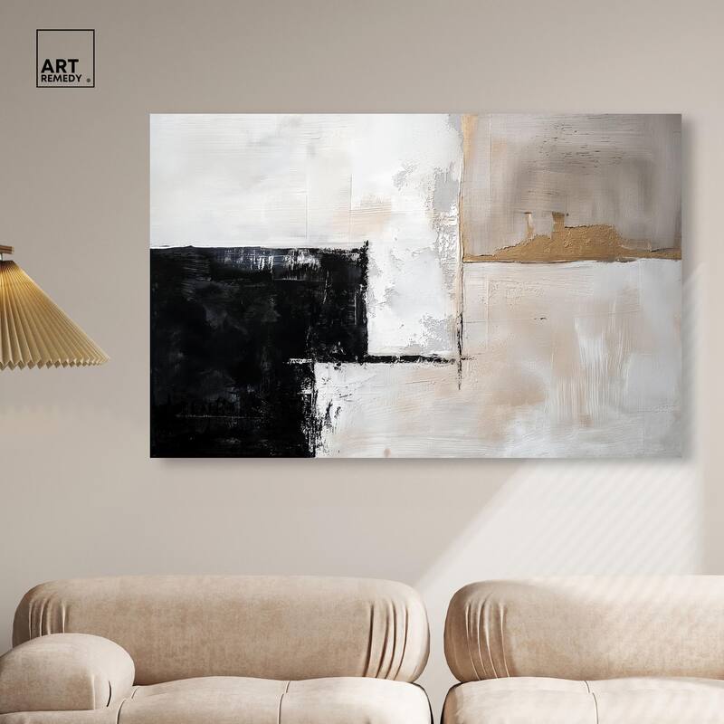Black Dust and White Ash II Canvas by Art Remedy, Gallery Wrapped