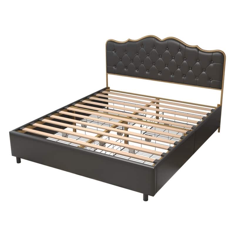 78" buckle-shaped backrest, sponge soft bag, with four storage drawers, comfortable and elegant