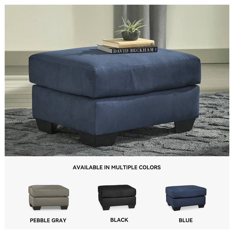 Darcy Contemporary Blue Ottoman