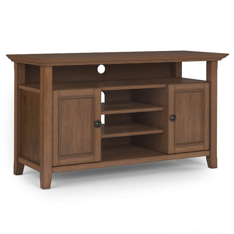 WYNDENHALL Halifax 54 inch Wide Solid Wood Transitional TV Stand - 54'' W x 18.9'' D x 31.9'' H