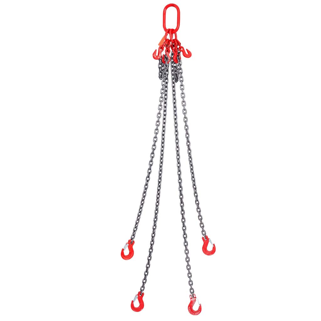 Chain Sling, 5/16 inch x 5 ft Lifting Chains with Hooks, G80 Engine Chain Hoist Lifts, 11000 lbs/5 Ton Lifting Sling Chains