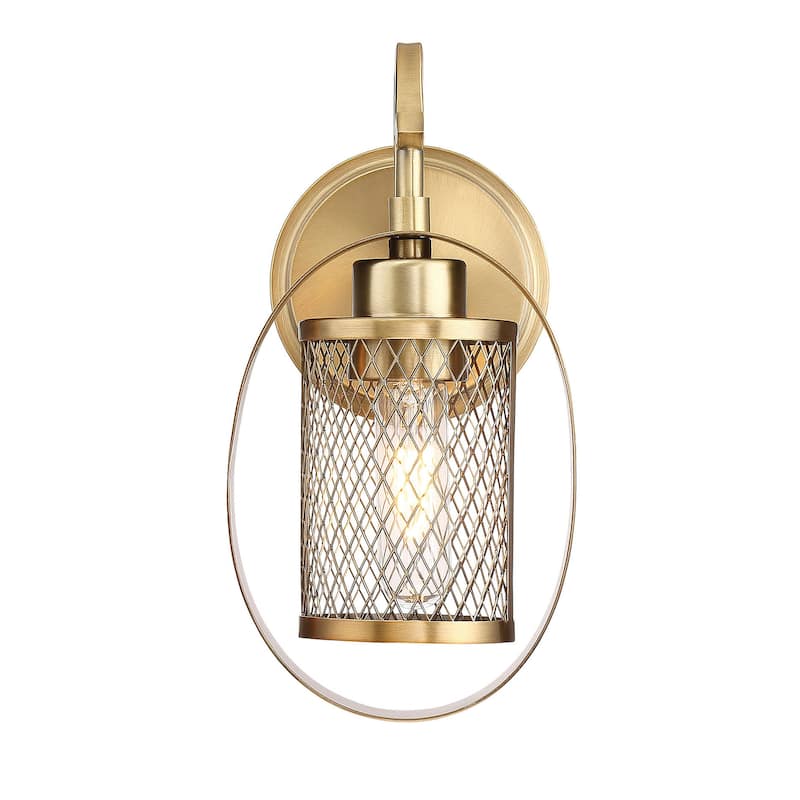 Bellevue Single Light 12" Tall Wall Sconce - Natural Brass