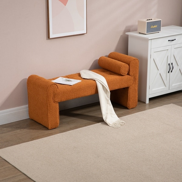 Modern Ottoman Bench,upholstered velvet Bed stool,End Bed Bench - Main Image