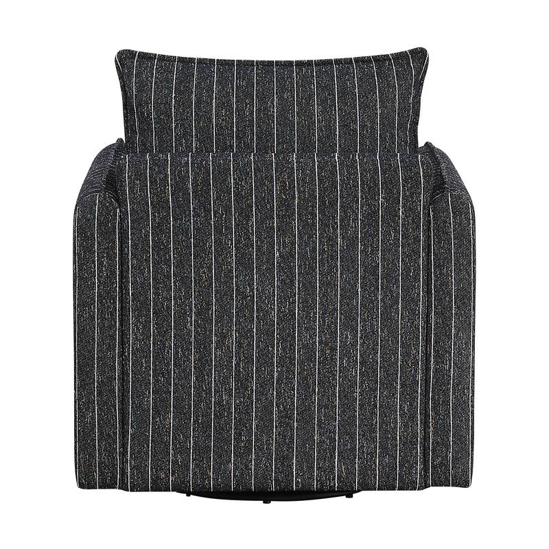 Calmette 31.5" Textured Fabric Swivel Chair with 360-Degree Motion