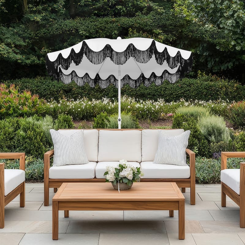 Mariner 6.5ft Classic Fringe Umbrella w/ Tilt & Bag