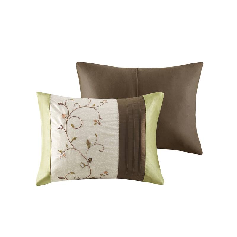 GDF Studio - Embroidered 7-Piece Comforter Set with Decorative Pillows