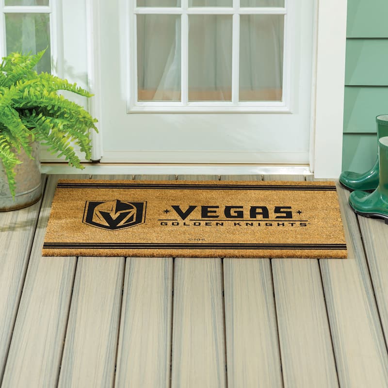 Vegas Golden Knights Monochrome Indoor/Outdoor Coir Door Mat