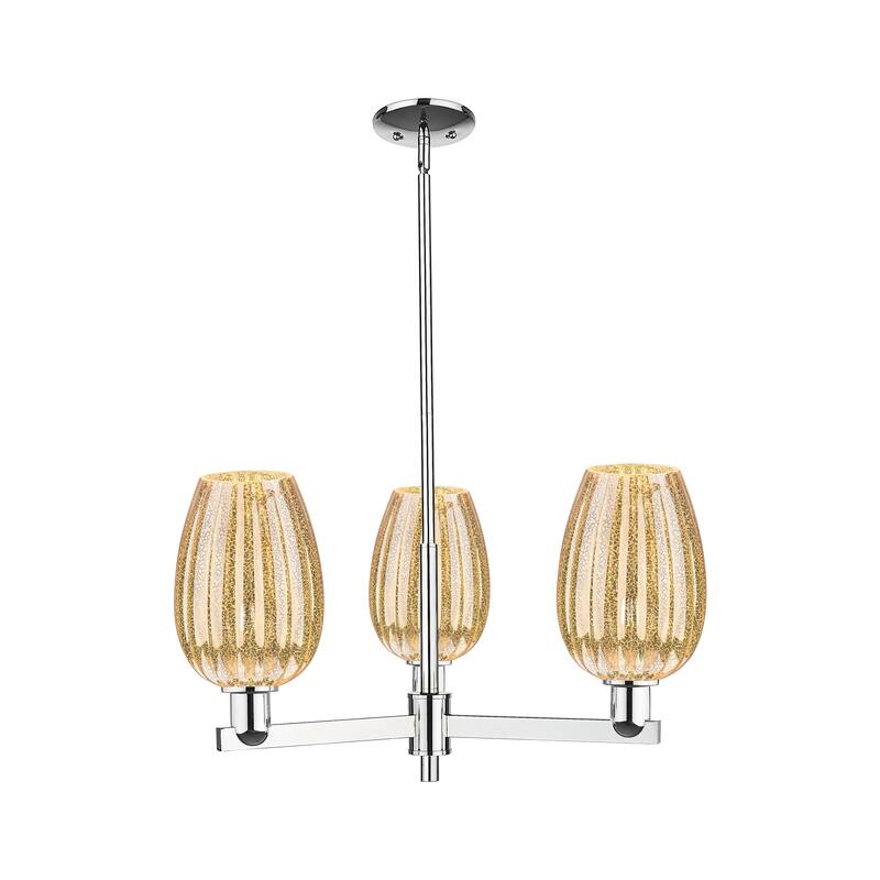 Innovations Lighting Downtown Urban - Preston - 3 Light 18" Flute Shade Stem Hung Chandelier