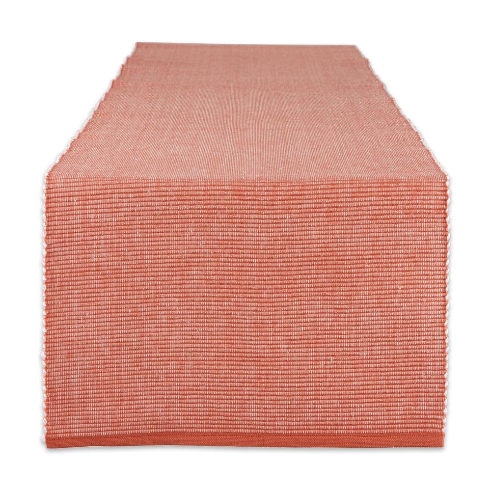 DII Black & White 2-Tone Ribbed Table Runner