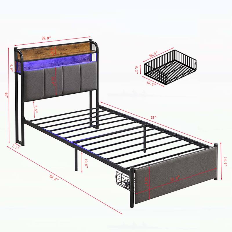 Versatile Bed with Advanced Features for Comfort and Storage