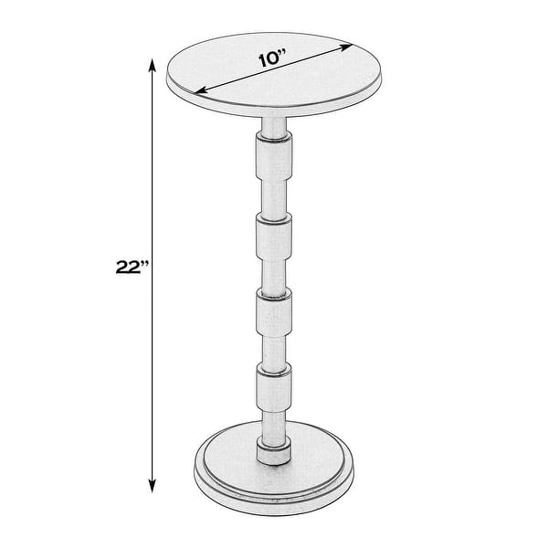Delano 10 in. W Round All Metal Pedestal Base End Table