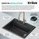preview thumbnail 52 of 146, KRAUS Bellucci Workstation Topmount Drop-in Granite Kitchen Sink