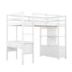 preview thumbnail 14 of 28, Twin Size Loft Bed with Built-in Desk with Two Drawers,Shelves,Multifunctional Loft Bed with Storage