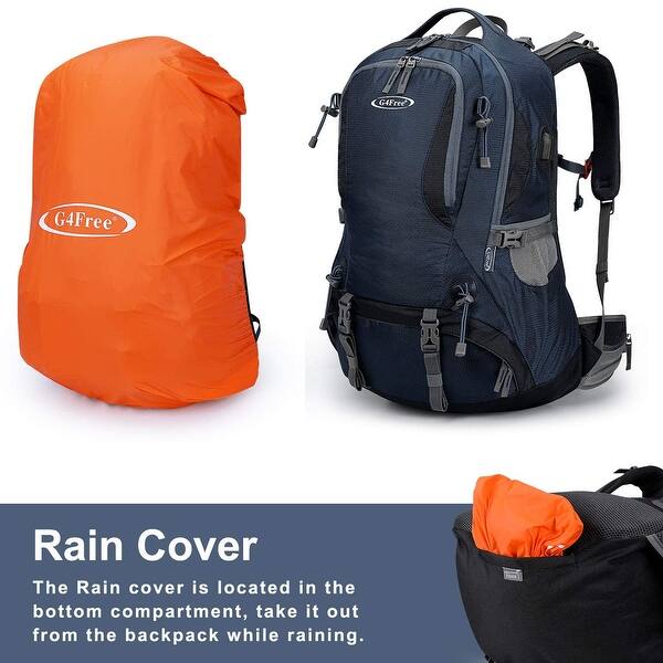 50L Hiking Backpack, Waterproof Camping Essentials Bag with Rain Cover, 45+5 Liter Lightweight Backpacking Back Pack - Bed Bath & Beyond - 40365807 50L Hiking Backpack, Waterproof Camping Essentials Bag with Rain Cover, 45+5 Liter Lightweight Backpacking Back Pack - Bed Bath & Beyond - 40365807