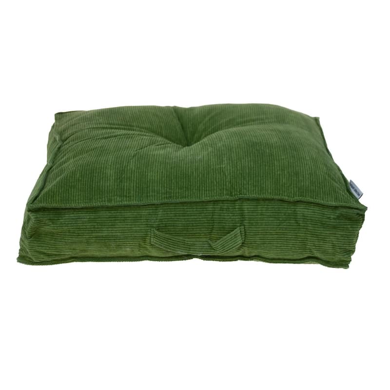 Corduroy Styled Burnt Orange Tufted Floor Pillow