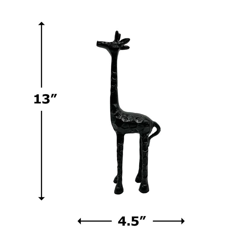 Decorative Handmade Aluminum 13 inch Giraffe Sculpture - 4.5 x 2 x 13 in