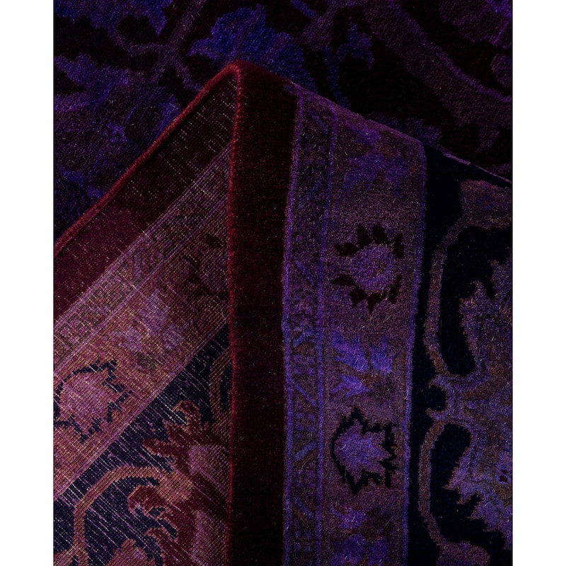 Overdyed One-of-a-Kind Hand-Knotted Area Rug - Red - 8' 1" x 10' 5"
